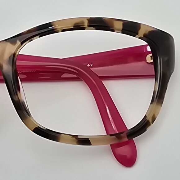 Kate Spade Johanna Camel Tortoise Neon Pink Cat Eye Sunglasses Frame 53-17-135 - Picture 12 of 13